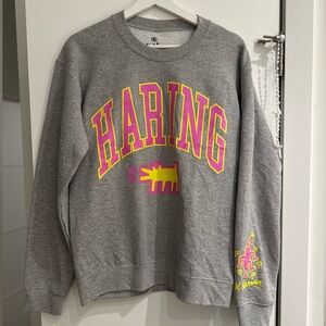 Keith Haring Gray Sweatshirt Small